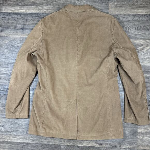 J.Crew Blazer Mens Medium Brown Corduroy Sport Coat 3 Button Notch Lapel - Picture 13 of 15